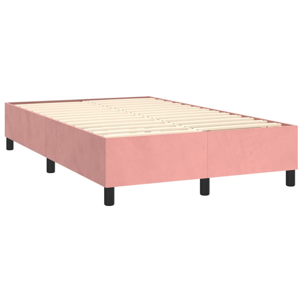 vidaXL Box Spring Bed Frame Pink 120x200 cm Velvet
