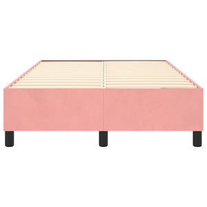vidaXL Box Spring Bed Frame Pink 120x200 cm Velvet