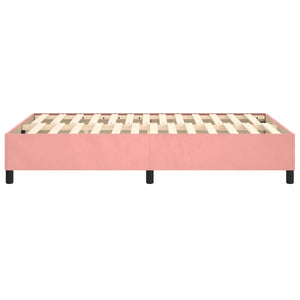 vidaXL Box Spring Bed Frame Pink 120x200 cm Velvet