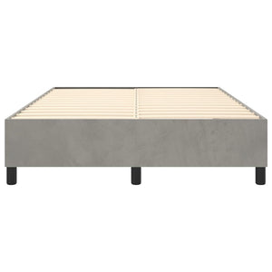 vidaXL Box Spring Bed Frame Light Grey 140x190 cm Velvet