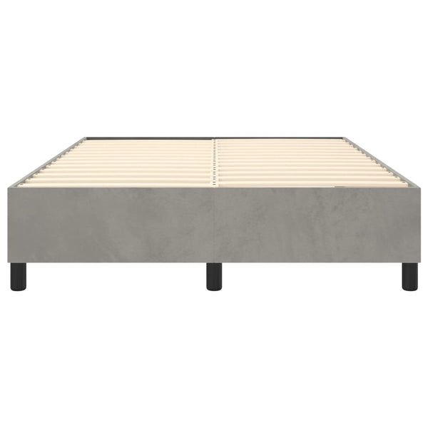 vidaXL Box Spring Bed Frame Light Grey 140x190 cm Velvet