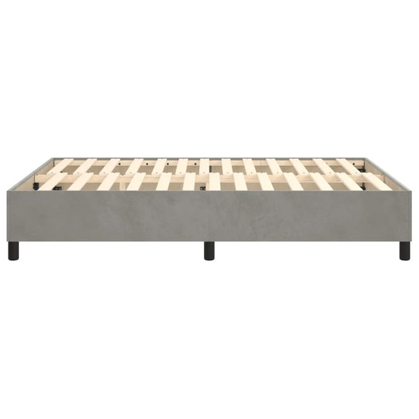 vidaXL Box Spring Bed Frame Light Grey 140x190 cm Velvet