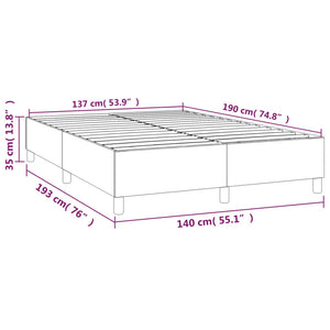 vidaXL Box Spring Bed Frame Light Grey 140x190 cm Velvet