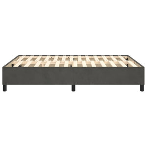 vidaXL Dark Grey Box Spring Bed Frame 140x190 cm Velvet