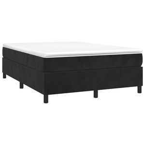 vidaXL Box Spring Bed Frame Black 140x190 cm Velvet