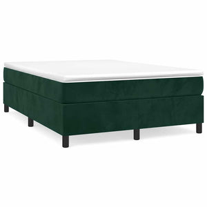 vidaXL Box Spring Bed Frame Dark Green 140x190 cm Velvet
