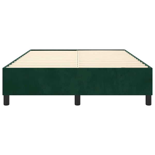 vidaXL Box Spring Bed Frame Dark Green 140x190 cm Velvet