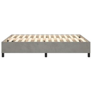 vidaXL Box Spring Bed Frame Light Grey 140x200 cm Velvet