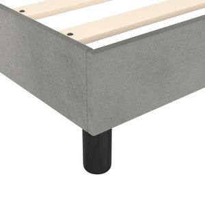 vidaXL Box Spring Bed Frame Light Grey 140x200 cm Velvet