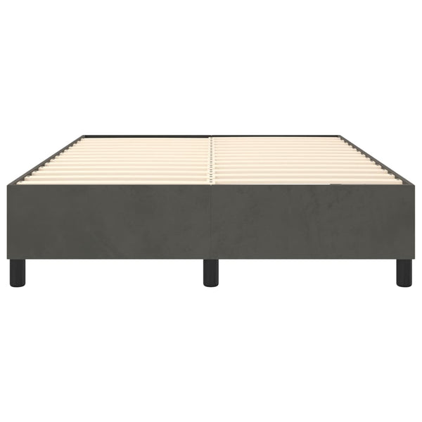vidaXL Box Spring Bed Frame Dark Grey 140x200 cm Velvet
