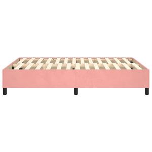 vidaXL Box Spring Bed Frame Pink 140x200 cm Velvet