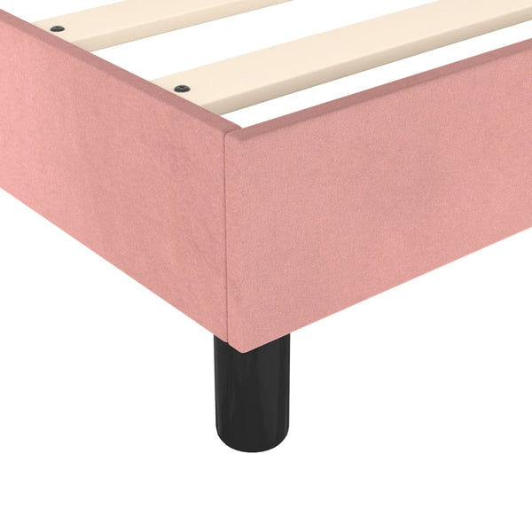 vidaXL Box Spring Bed Frame Pink 140x200 cm Velvet