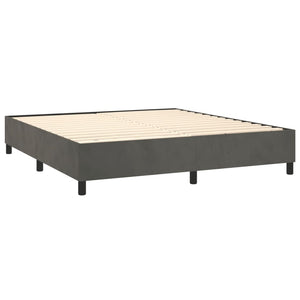 vidaXL Box Spring Bed Frame Dark Gray 160x200 cm Velvet