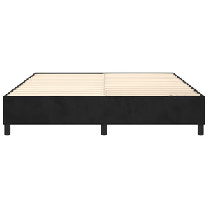 vidaXL Box Spring Bed Frame Black 160x200 cm Velvet