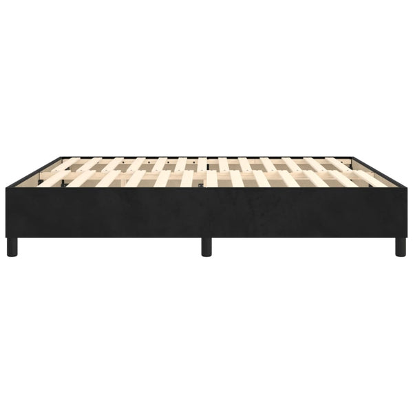 vidaXL Box Spring Bed Frame Black 160x200 cm Velvet