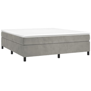 vidaXL Box Spring Bed Frame Light Grey 180x200 cm Velvet