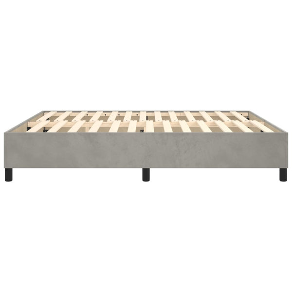 vidaXL Box Spring Bed Frame Light Grey 180x200 cm Velvet