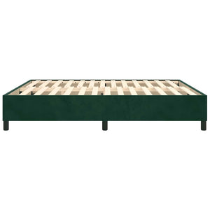 vidaXL Dark Green Box Spring Bed Frame 180x200 cm Velvet