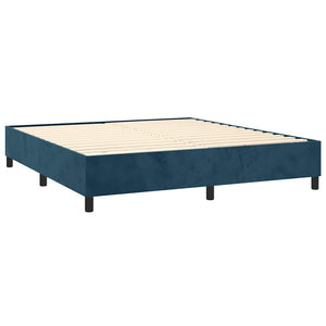 vidaXL Box Spring Bed Frame Dark Blue 180x200 cm Velvet