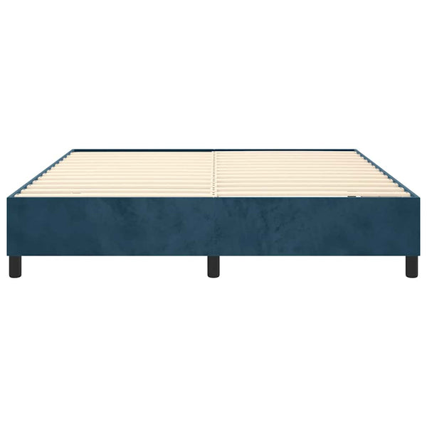 vidaXL Box Spring Bed Frame Dark Blue 180x200 cm Velvet