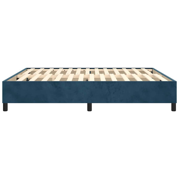 vidaXL Box Spring Bed Frame Dark Blue 180x200 cm Velvet