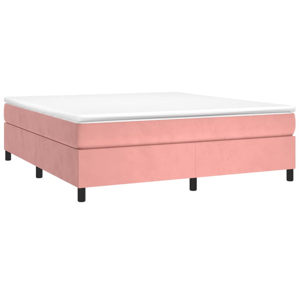 vidaXL Box Spring Bed Frame Pink 180x200 cm Velvet