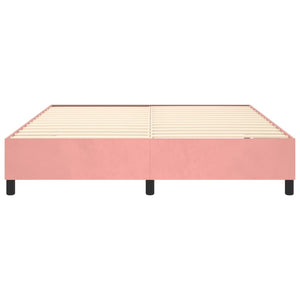 vidaXL Box Spring Bed Frame Pink 180x200 cm Velvet