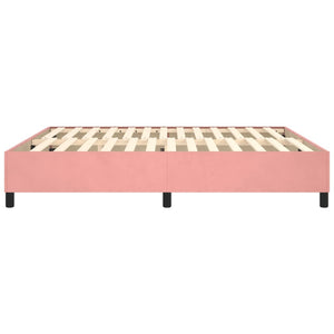 vidaXL Box Spring Bed Frame Pink 180x200 cm Velvet