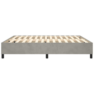 vidaXL Box Spring Bed Frame Light Grey 200x200 cm Velvet