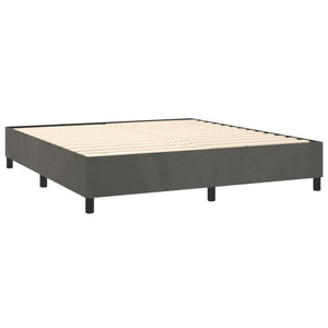 vidaXL Box Spring Bed Frame Dark Gray 200x200 cm Velvet