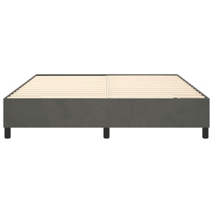 vidaXL Box Spring Bed Frame Dark Gray 200x200 cm Velvet