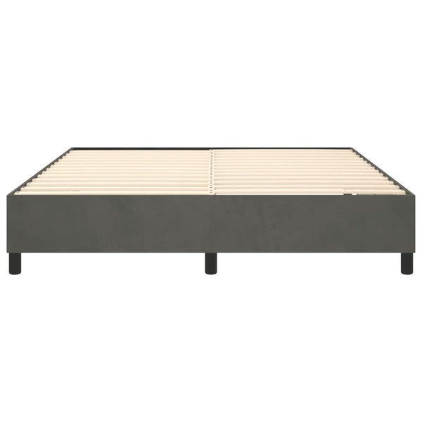 vidaXL Box Spring Bed Frame Dark Gray 200x200 cm Velvet