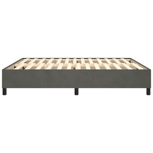 vidaXL Box Spring Bed Frame Dark Gray 200x200 cm Velvet