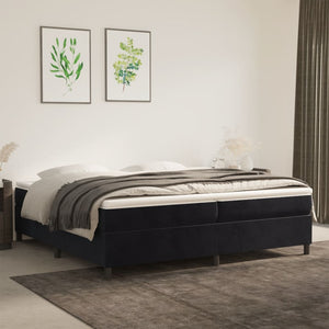 vidaXL Box Spring Bed Frame Black 200x200 cm Velvet