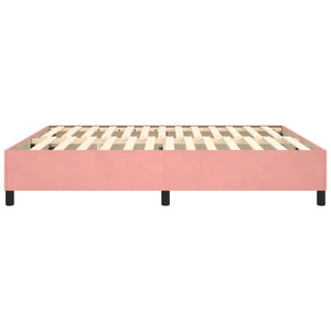 vidaXL Box Spring Bed Frame Pink 200x200 cm Velvet