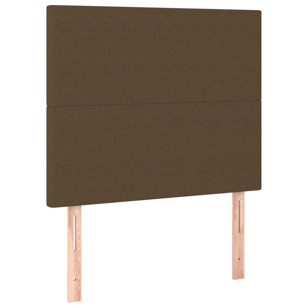 vidaXL Headboard Dark Brown 80x5x118/128 cm Fabric
