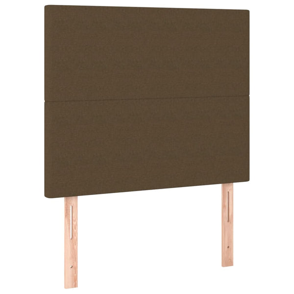 vidaXL Headboard Dark Brown 80x5x118/128 cm Fabric