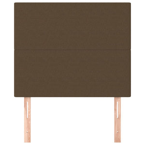 vidaXL Headboard Dark Brown 80x5x118/128 cm Fabric