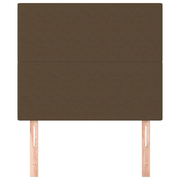 vidaXL Headboard Dark Brown 80x5x118/128 cm Fabric