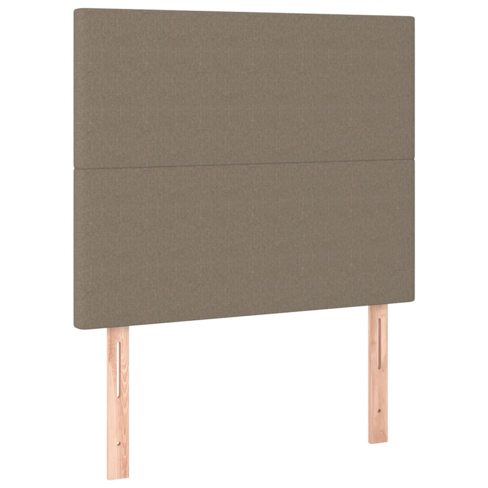 vidaXL Headboard Taupe 80x5x118/128 cm Fabric