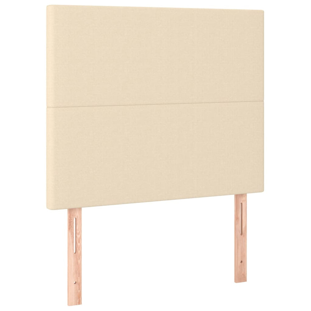 vidaXL Headboard Cream 80x5x118/128 cm Fabric