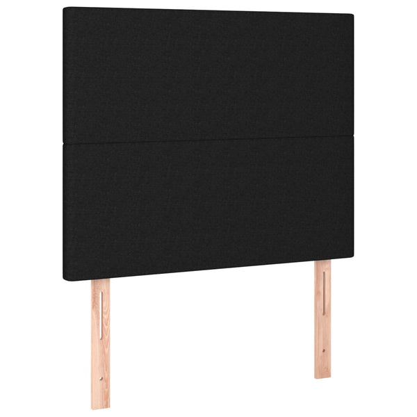 vidaXL Headboard Black 90x5x118/128 cm Fabric