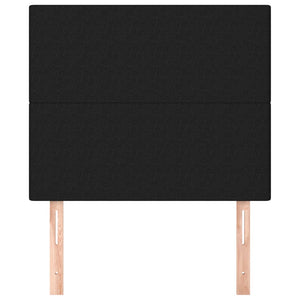 vidaXL Headboard Black 90x5x118/128 cm Fabric