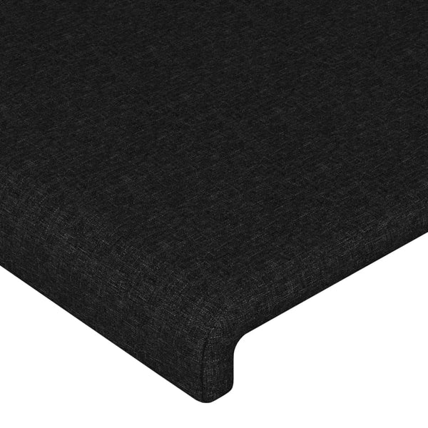 vidaXL Headboard Black 90x5x118/128 cm Fabric