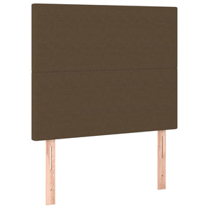 vidaXL Headboard Dark Brown 90x5x118/128 cm Fabric