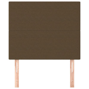 vidaXL Headboard Dark Brown 90x5x118/128 cm Fabric