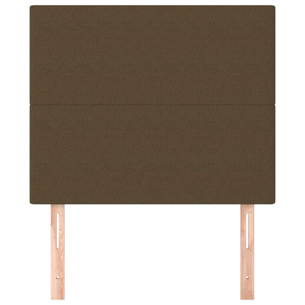 vidaXL Headboard Dark Brown 90x5x118/128 cm Fabric