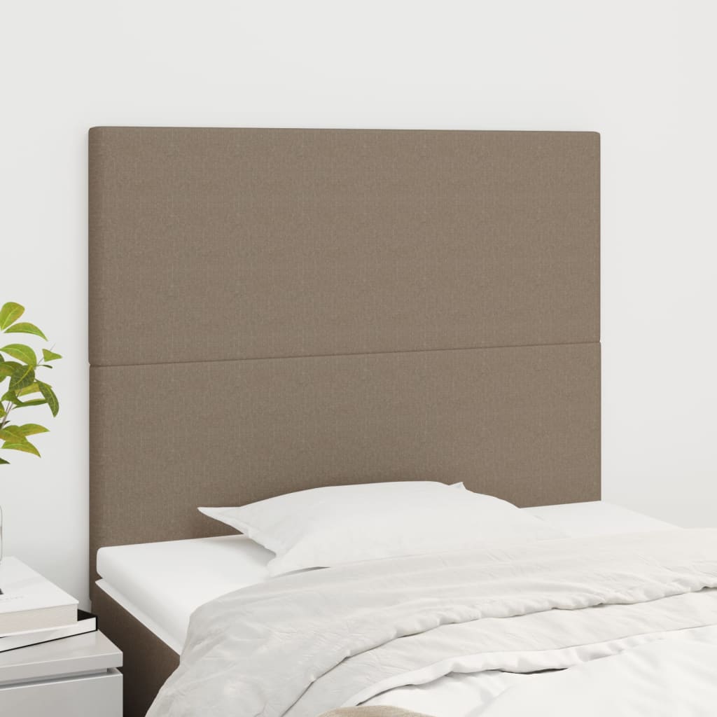 vidaXL Headboard Taupe 90x5x118/128 cm Fabric