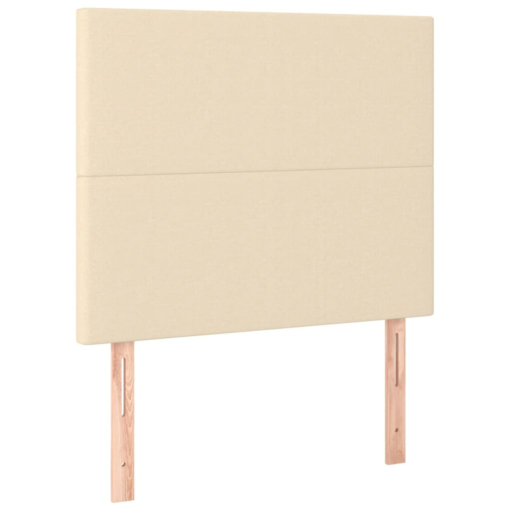 vidaXL Headboard Cream 90x5x118/128 cm Fabric