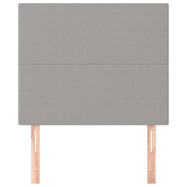 vidaXL Headboard Light Gray 100 x 5 x 118/128 cm Fabric